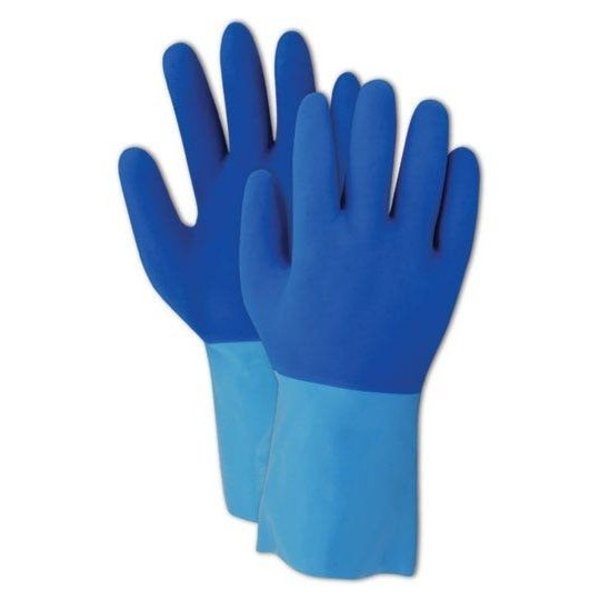 Magid Chem & Liquid Gloves, Blue, 12 PK RB77-9